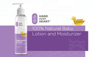 Hand over Heart 100% Natural Baby Lotion and Moisturizer - Hypoallergenic Skin Care - Contains Soothing Ingredients Nourishes Moisturizes and Protects Specially Formulated for Baby's Sensitive Skin - MIND OF NATURE